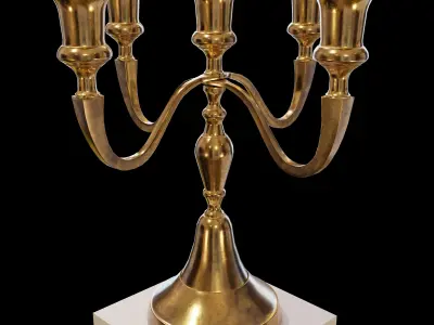 Candle holder  Low-poly 3D model