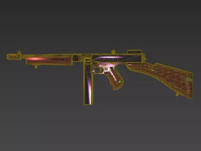 Thompson M1928 - CXC Low-poly 3D model