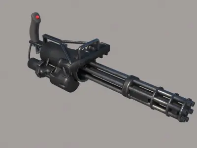 Modern Minigun M134 Low-poly 3D model