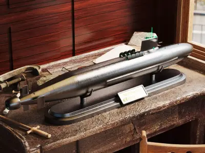 French Submarine SNLE 3D print model