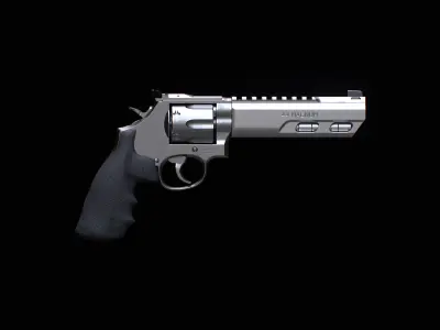 686 Competitor 44 Mag Low Poly PBR Revolver - FPS Weapon Low-poly 3D model
