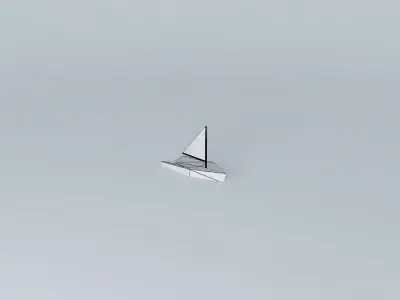 simple sailing boat Free 3D model
