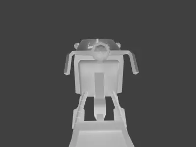 Low Poly Scooter motorcycle with air conditioning unit Free low-poly 3D model