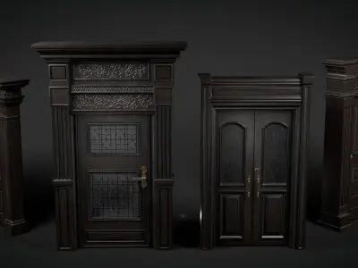 Door collection-Game ready Low-poly 3D model