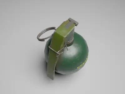 Lowpoly M67 grenade Free low-poly 3D model