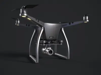 Drone Low-poly 3D model 3
