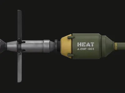 Missile Low-poly 3D model get