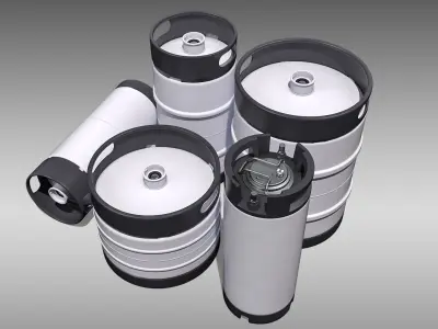 Keg Barrels 3D Model Pack