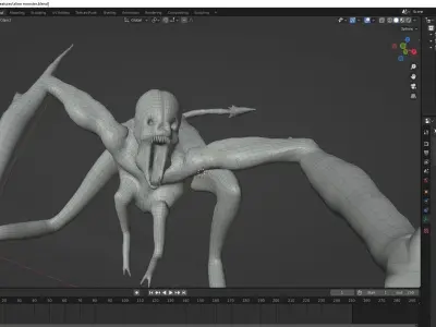 Alien Monster Free low-poly 3D model