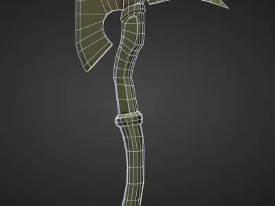 AXE5 high and low poly Low-poly 3D model