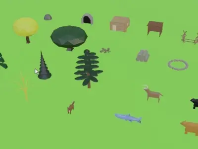 Nature objects 3D model