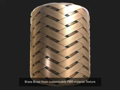Flexible Metal Hoses customizable PBR materials Texture