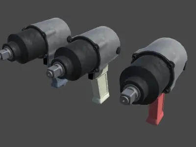 Pneumatic Screwdriver - PBR Low-poly 3D model