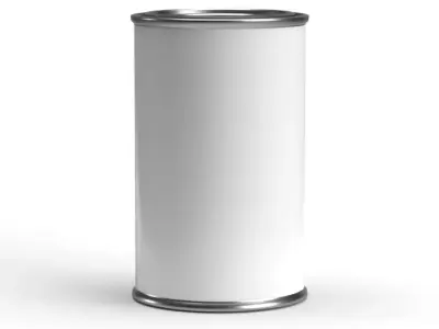 Half quart paint can with lid 3D model