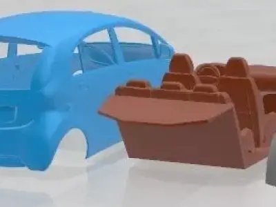 Mitsubishi i MiEV 2012 Printable Car 3D print model