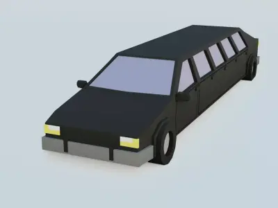 limozine low poly Free 3D model