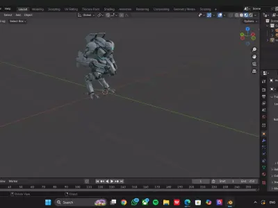 Rogue Sentinel Low-poly 3D model