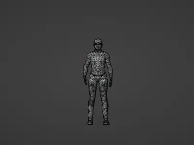 Sci-fi character pack for Blender Free low-poly 3D model
