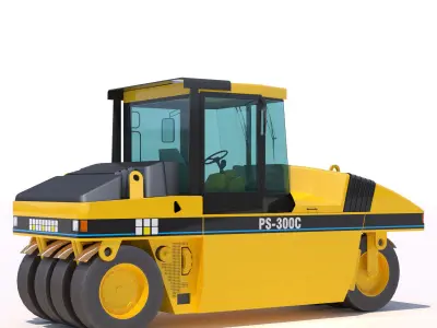 Cat PS300C Pneumatic Asphalt Paver 3D model