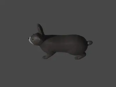 LowPoly Rabbit donkey Low-poly 3D model