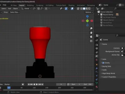Stamp Free low-poly 3D model