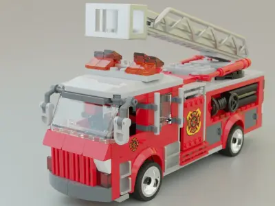 Lego Firetruck 3D model