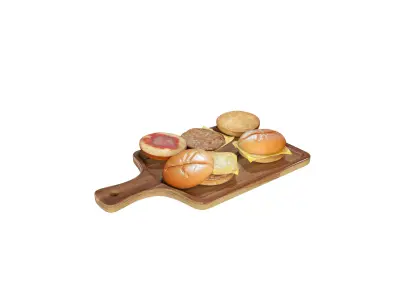 Cheeseburger Set 3D model