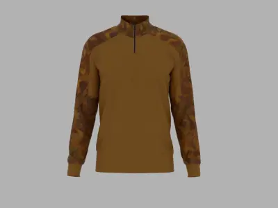 Military T-shirt Low-poly 3D model