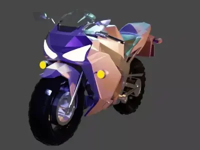 Kawasaki ZX-6R 2003-2004 Low-poly 3D model