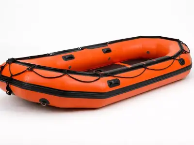 Inflatable Rescue Raft 3D model