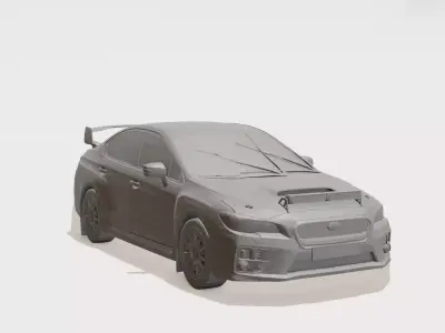 Turbo Rally Buddy Cute Cartoon Rally Car 3D print model