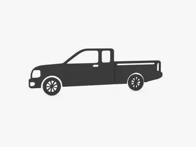 Car Pickup Silhouette 3D model
