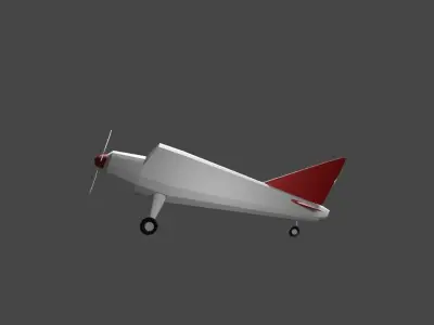 Airplane with propellers Free 3D model