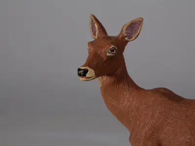 Plastic toy deer Free 3D model