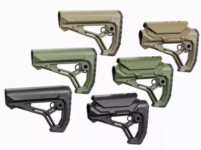 AR 15 Stock Fab Defence GL Core Tactical Low-poly 3D model