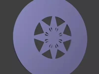 Nordic Runes Decor Disk 3D print model