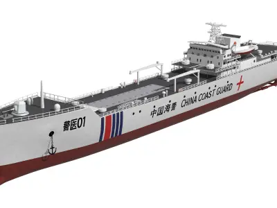 China Coast Guard Jingyi 01 Hospital Ship 3D model
