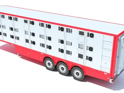  Animal Transport Trailer 3D model
