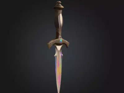 Prismblade Dagger Low-poly 3D model