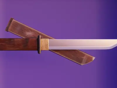 Tanto Blade Low-poly 3D model