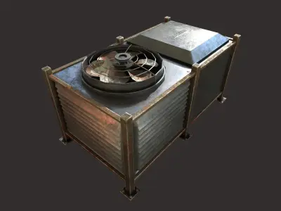 air conditioning  prt1 low-poly 3D model Low-poly 3D model