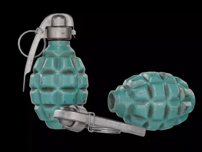 French Fusante No 1 Grenade Low-poly 3D model