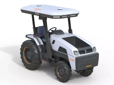 Monarch Electric Tractor Low-poly 3D model