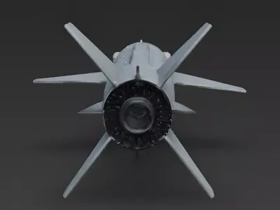 Realistic Tactical Missile 3D Model Low-poly 3D model