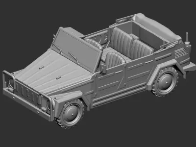 1 to56 VW 181 - Jeep of Bundeswehr with folded Roof 3D print model