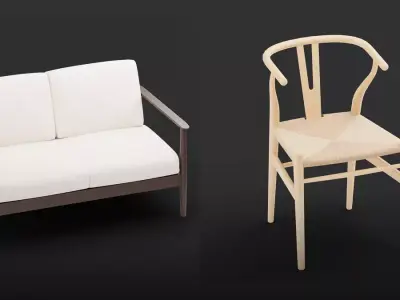 Coffee Chair Model Collection 300 Free low-poly 3D model