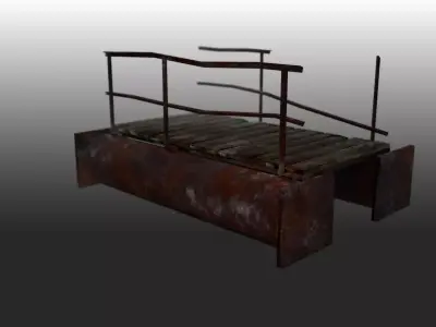 Old bridge Low-poly 3D model purchase