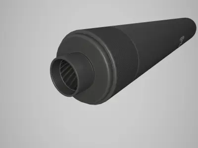 Silencer Low-poly 3D model