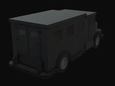Swat Van Low Poly Low-poly 3D model