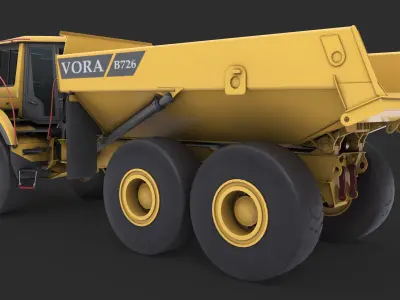 Generic Articulated Mining Truck 04 All PBR Unity UE Textures Low-poly 3D model